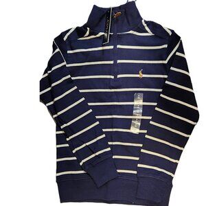 POLO RALPH LAUREN Striped Quarter-Zip Sweatshirt - 8 (NWT)